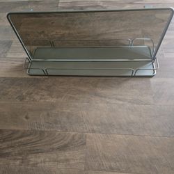 Mirror With Steel Metal Shelf for Bathroom Or Bedroom 
