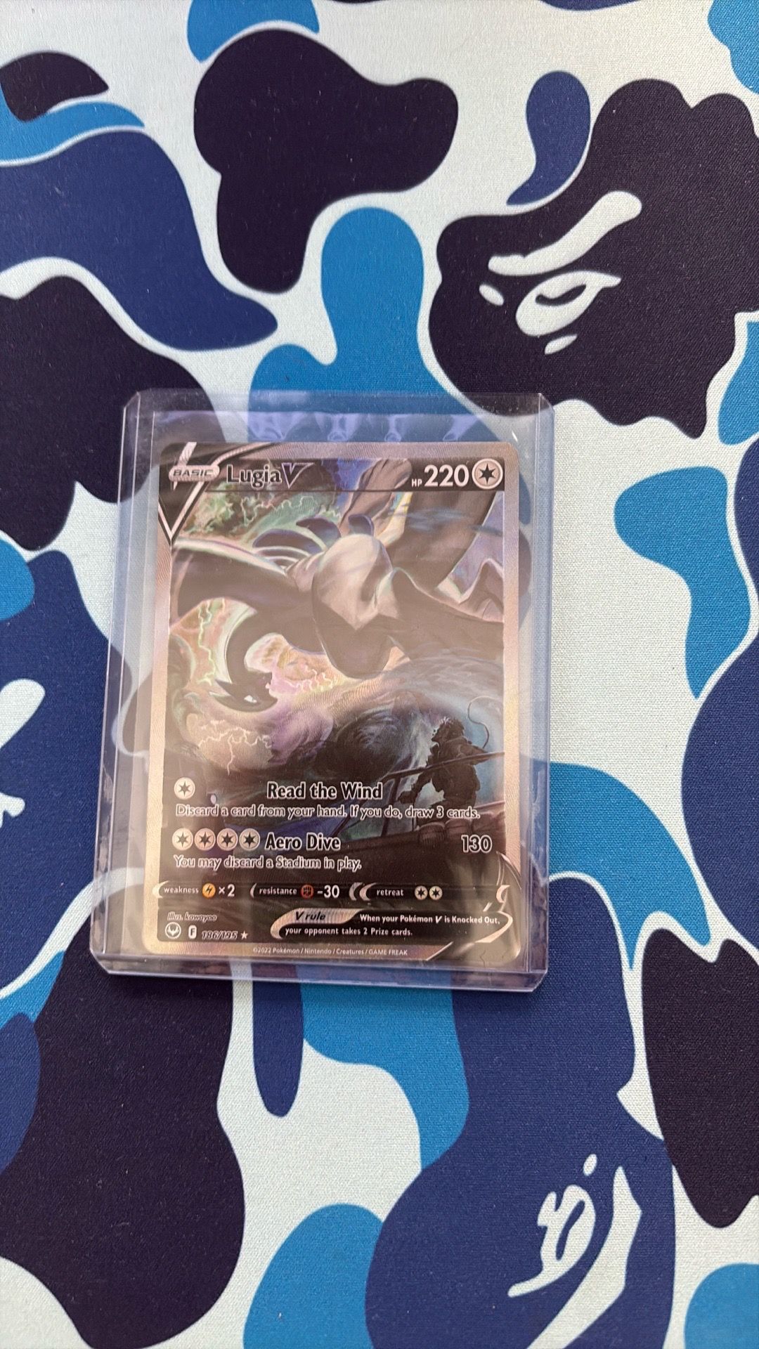 Silver Tempest LugiaV Pokemon Card