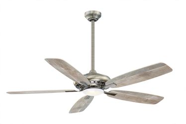 Minka Baskinville 52" Ceiling Fan - Pewter / Coastal Driftwood - NEW Open Box - Remote + LED Light - Model 1461047