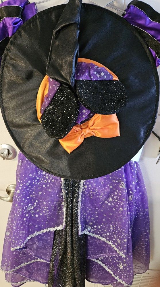 Halloween NWT Disney  Minnie Mouse Witch Costume Dress