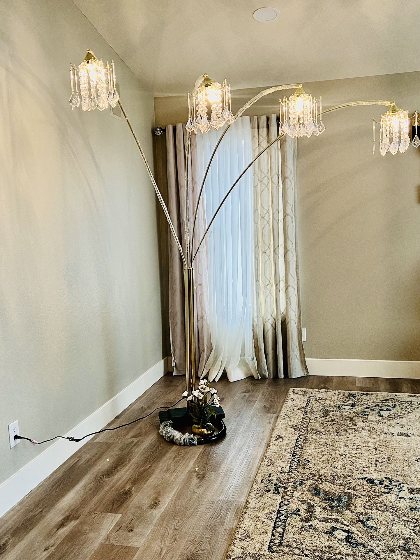 Gold Color Floor Lamp