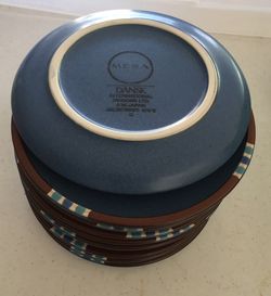 Mesa dansk ten plates sky blue made in Japan brand new