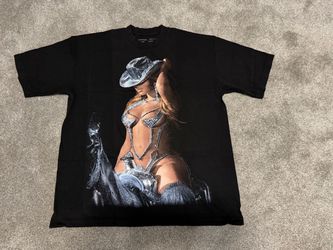 BEYONCE T Shirt Large Renaissance 2023 World Tour Cowboy Black