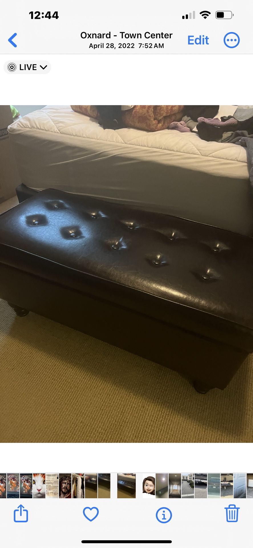 Leather Storage/ Bench
