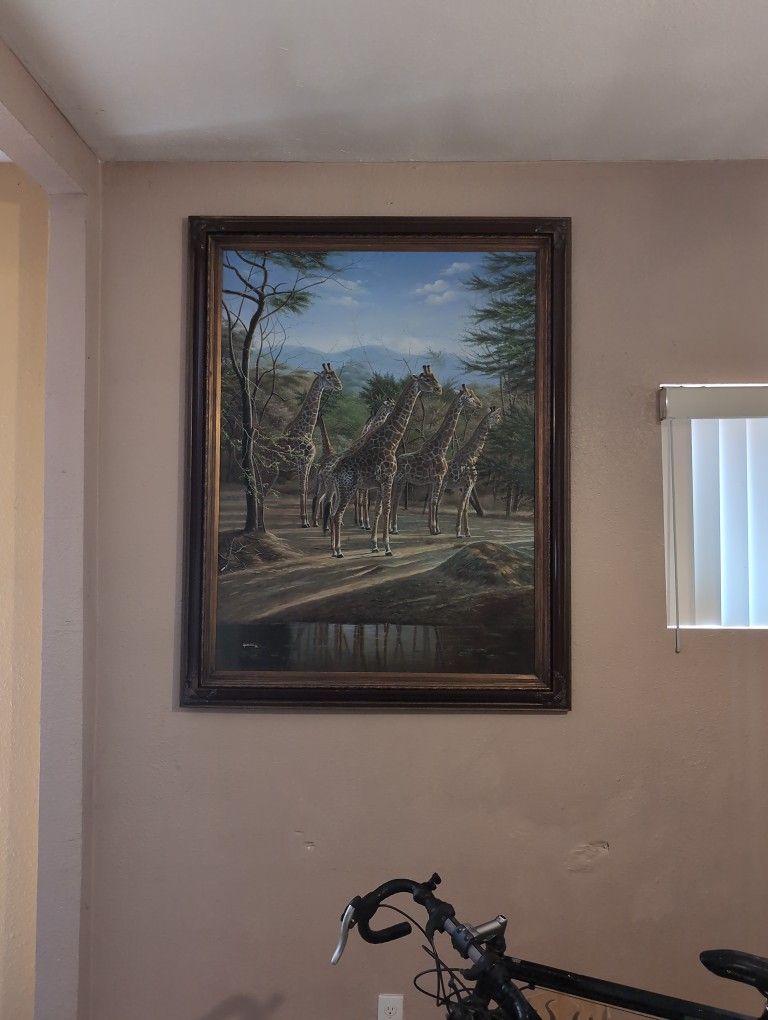 Painting Of Giraffes - By Spencer