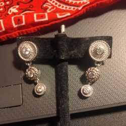 Designer Diamonique Dangle Earrings