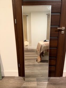 Full-Length Stainless Steel Framed Mirror – 20” x 58”
