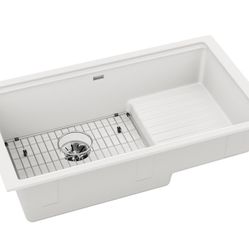 Elkay Quartz Luxe 35-7/8" x 20-5/8" x 9-1/2" Single Bowl Undermount Sink 