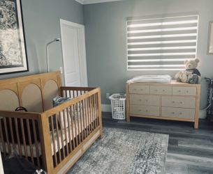 Namesake Eloise 4-in-1 Convertible Crib + Newton Mattress – Like New ($1,100+ Value)