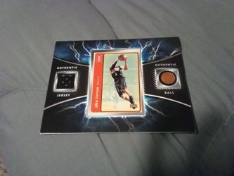Allen Iverson Dual Relic Card Jersey & Ball