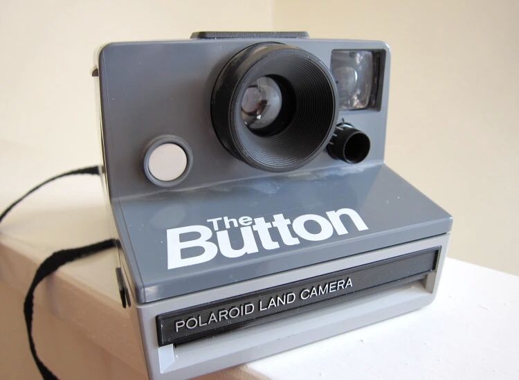 Polaroid “The Button” Instant Land Camera - Uses SX-70 Film, Vintage