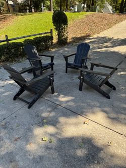 4 Brand New Assembled HDPE Adirondack Chairs