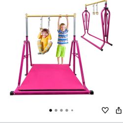 Giant Foldable And Movable Gymnastics Kip Bar With mat And Ring Set