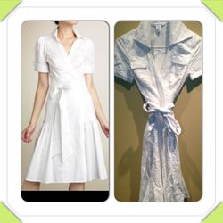 DVF white wrap dress. Size 4