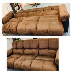 Brown Sofa Sleeper With Full Storage Underneth Full Size Bed