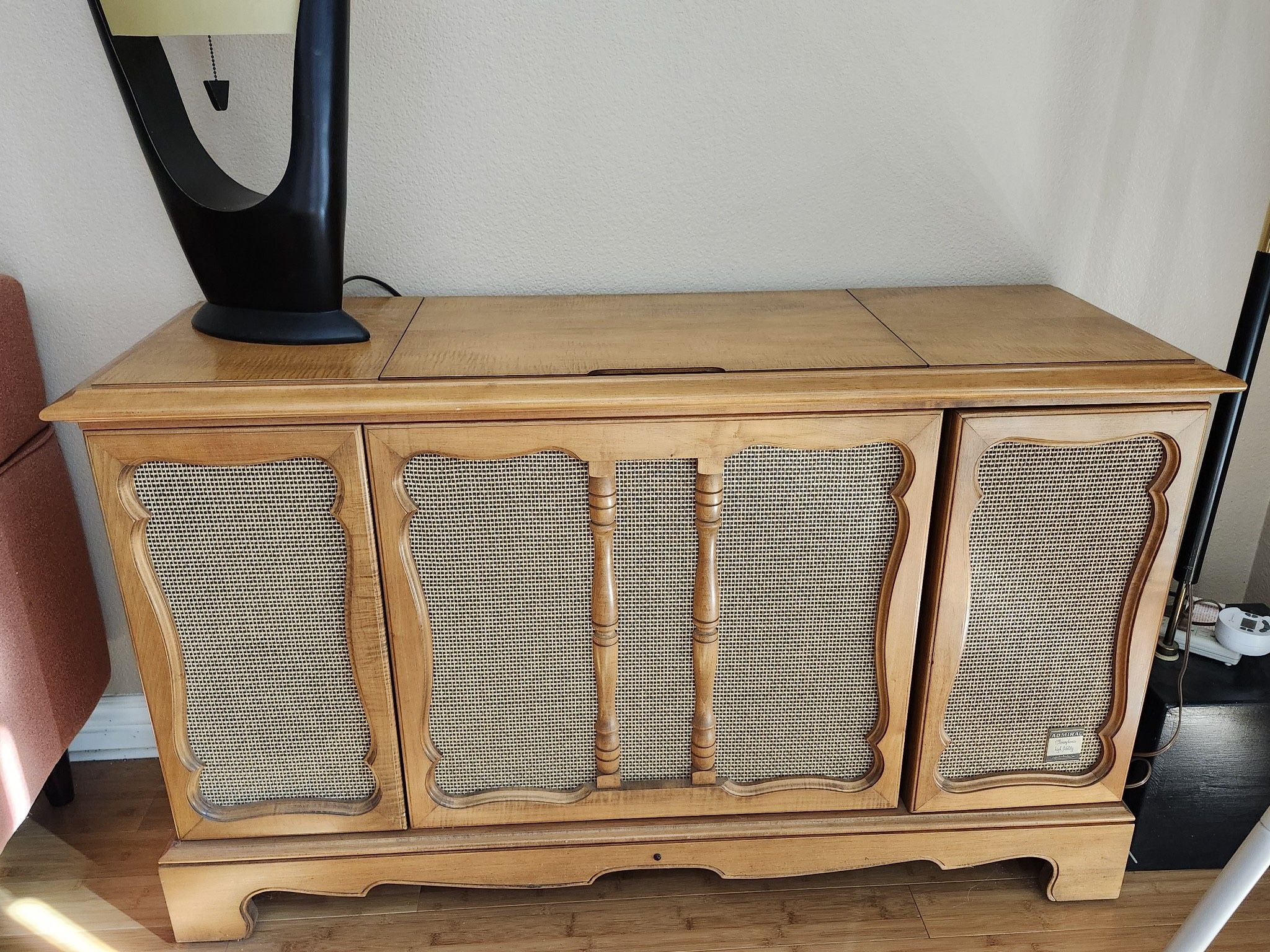Admiral Stereo Console and Record Player MCM Authentic Vintage Mid Century Modern
