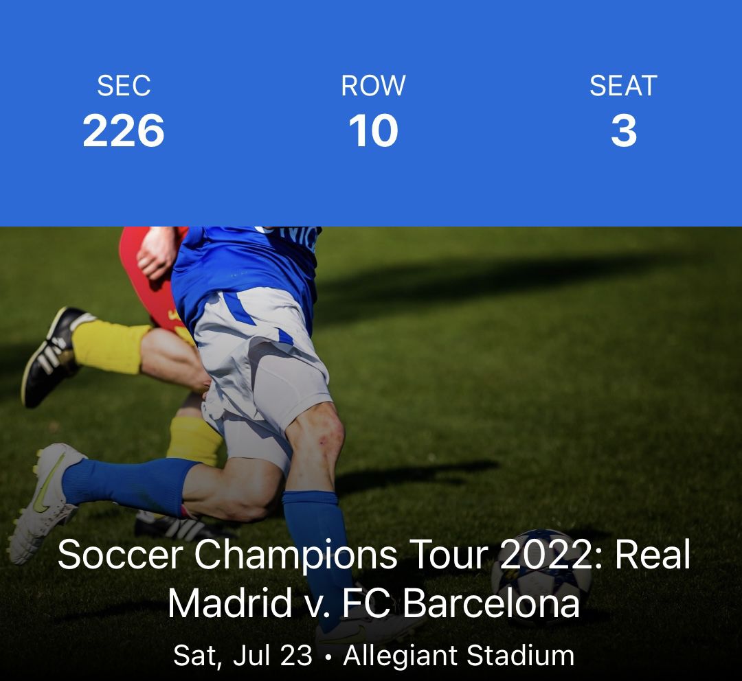 FC BARCELONA VS REAL MADRID EN LAS VEGAS sábado 23 de Julio 2022