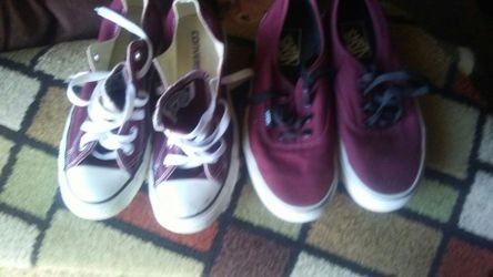 Brand vans and converse