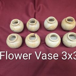 Flower Vase 3x3 Burma Teak Marble (8 Pieces)