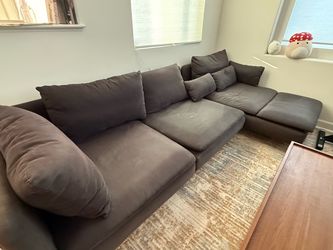 PENDING Gray Sectional Sofa with Chaise (IKEA Soderhamn) pick up only