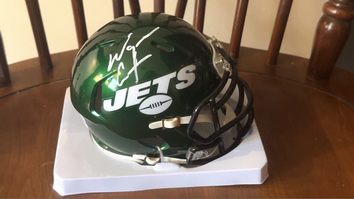 Wayne Chrebet Autographed Jets Mini Helmet