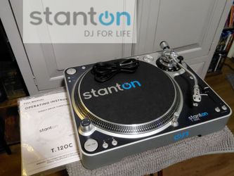 Stanton  T.120 Pro DJ Turntable Direct Drive  with Needle & manuals.