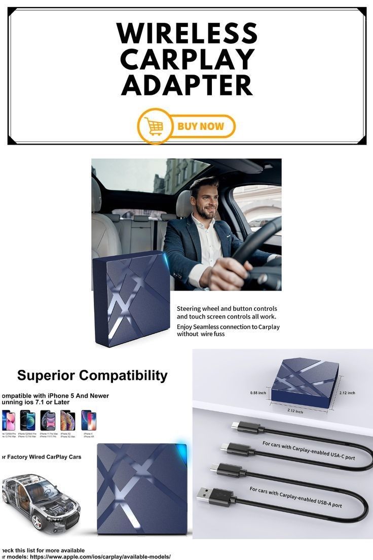 Wireless Carplay Adapter- Connect Your Phone To Your Car Wirelessly