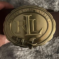 Polo Ralph Lauren Western Brass Buckle Belt