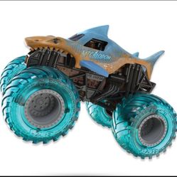 Monster Jam, Megalodon Monster Wash, Includes Color-Changing Truck, Interactive Water Play Kids Toys for Aged 3 and Up