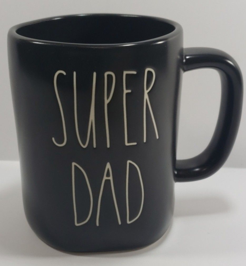 Rae Dunn Dad Father Mugs Super Dad BLACK
