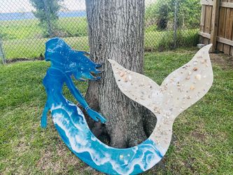 Large 5.5 feet epoxy mermaid