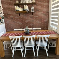 Restoration Hardware Dining Table  And 8 Chairs 