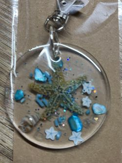 Starfish Resin Keychain 