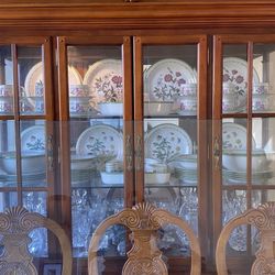 China Cabinet And Dining Table Set