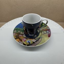 Espresso Cup and Saucer set by Casa Cuesta. The set is part of the "Arte de Café" collection, 