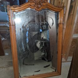 Large Antique Mirror 32 1/4 X 4'7