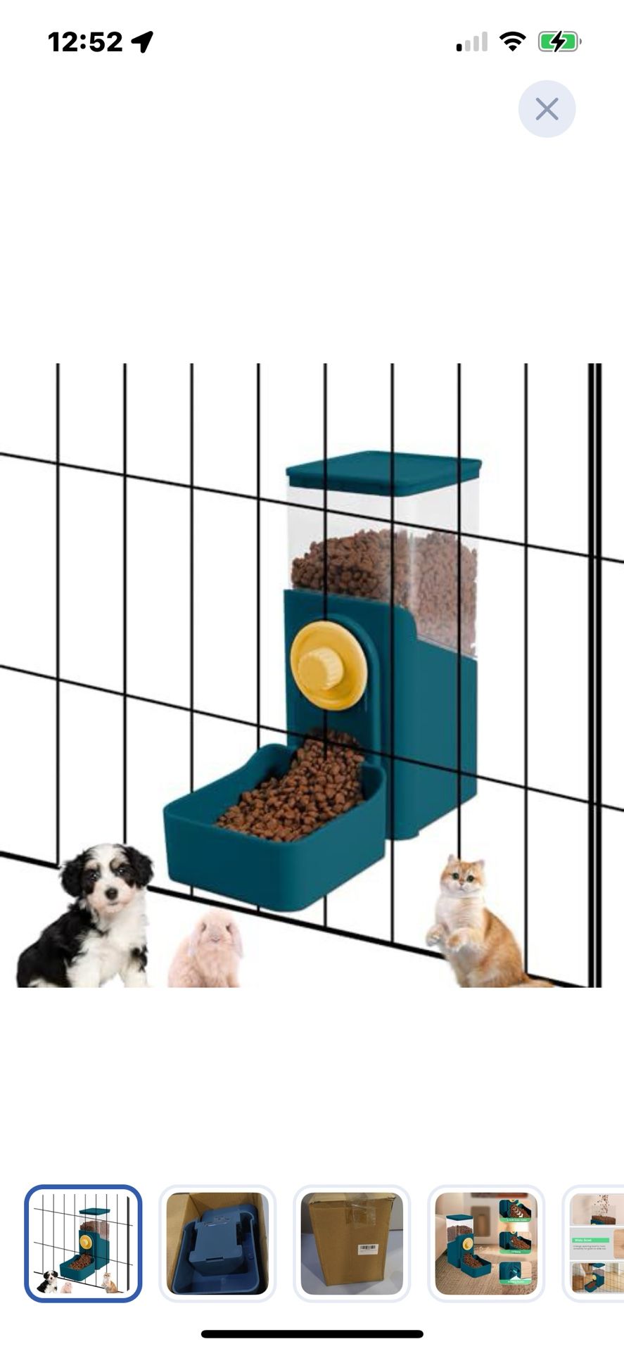 “New” Hanging Automatic Pet Food Dispenser For Cage(blue)retail$39