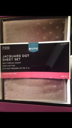 Beautiful  NewTwin Soft Dot Design  Brown Twin Sheet Set!