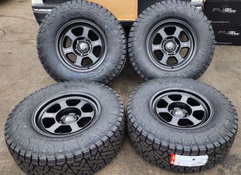 NEW 17" FUEL HYPE FC860 WHEELS TIRES CHEVY GMC SILVERADO TAHOE SIERRA TOYOTA TACOMA 4RUNNER TUNDRA