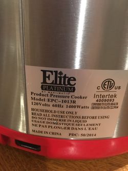 Elite Platinum 10 Qt. Electric Pressure Cooker