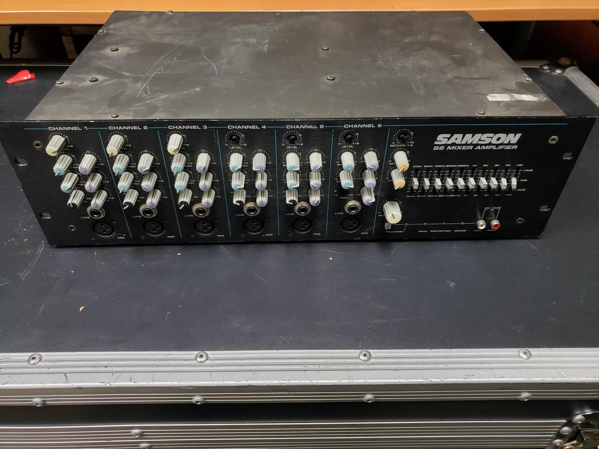 Samson S6 Powered Mixer PA Amplifier