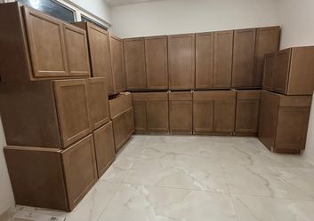 Kitchen Cabinets 15pcs Set Brown