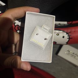 Real 14k Gold Pink Earrings 