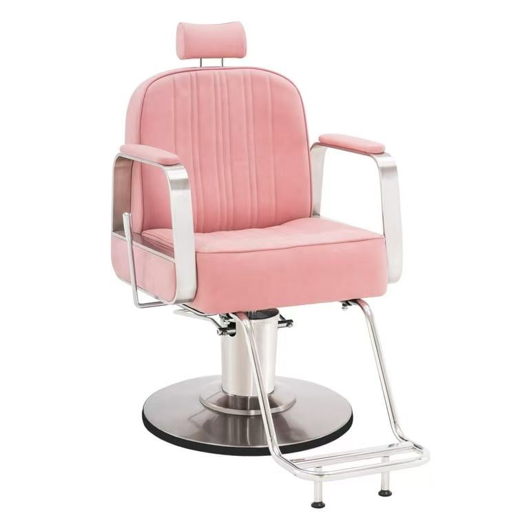 Salon Chair for Hair Stylist, All Purpose Hydraulic Barber Styling Chair Pink CIX