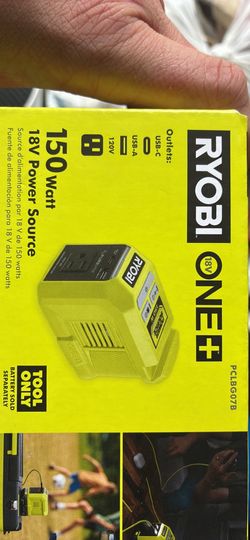 Ryobi 18v 180 w power bank usb A usb C and 120 v outlet: BRAND NEW NEVER OPENED
