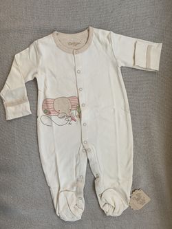 Eotton Certified Organic Cotton Beige Baby Romper