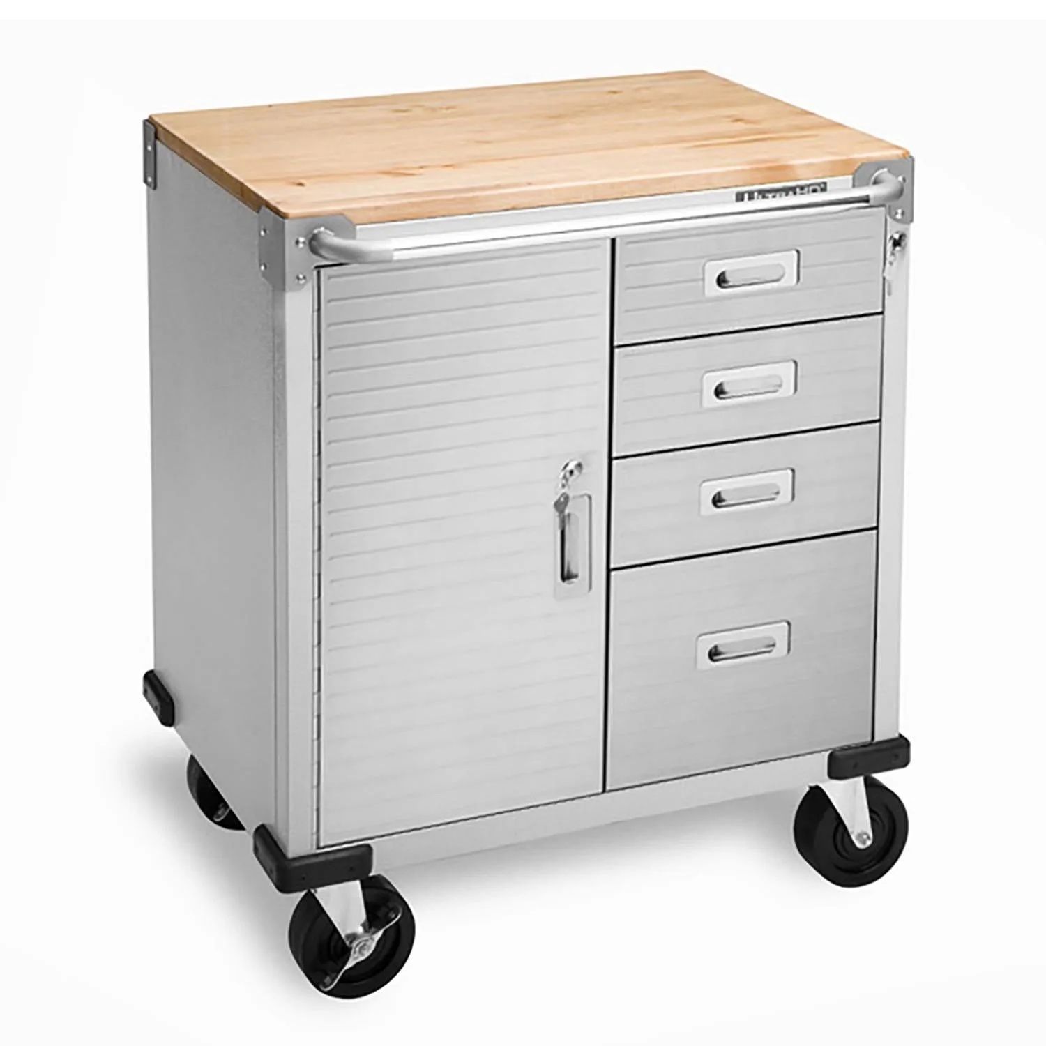 New in box Seville Classics UltraHD 4-Drawer Rolling Storage Cabinet with Key Lock