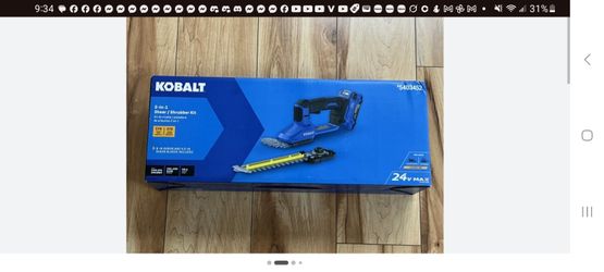 Kobalt hedge trimmer+battery & charger