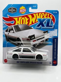 2026 Hot Wheels XL Series 15/24 1987 Toyota AE86 Sprinter Trueno White JDM Retro