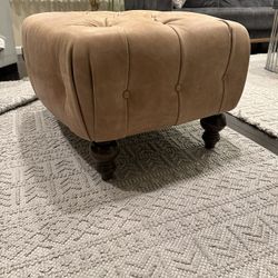 Leather Ottoman